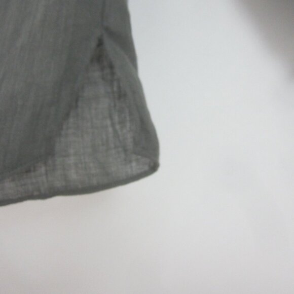 New Zara Womens XS Gray Long Sleeve V Neck LInen Tunic Shirt NWT $70 X-Small - Picture 7 of 8